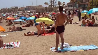 Barcelona beach walk, beach Sant Miquel