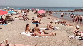 Barcelona beach walk, beach Sant Miquel