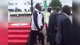 President Buhari Looks Sporty as He Inaugurate the 12th Naval Games in Lagos