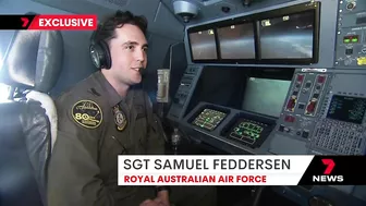 Planes refuelled mid-air in striking end to war games above Queensland | 7NEWS