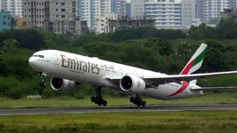 Boeing 777 - 300ER ✈️ Take offs COMPILATION | Biggest double engine plane at Dhaka INTL