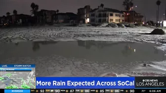 Long Beach crews work to protect beaches during storm