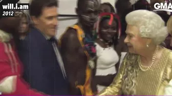 The queen meeting celebrities, through the years