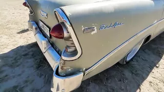 Great 1956 Chevy Bel Air from Slovenia on Roll N Flat Beach Race 2022 Caorle Venice Italy