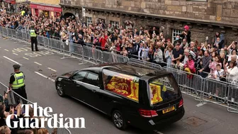 Thousands wave goodbye to the Queen as her coffin travels from Balmoral to Edinburgh