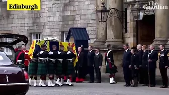 Thousands wave goodbye to the Queen as her coffin travels from Balmoral to Edinburgh