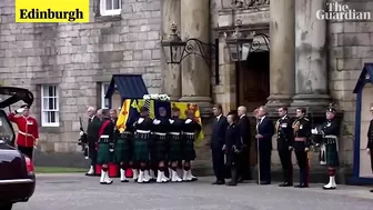 Thousands wave goodbye to the Queen as her coffin travels from Balmoral to Edinburgh