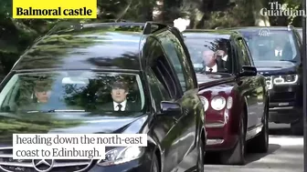 Thousands wave goodbye to the Queen as her coffin travels from Balmoral to Edinburgh