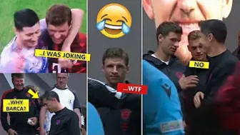 ????Lewandowski Refused to Shake Hands with Muller | ????Lewandowski & Muller Funny Reunion!