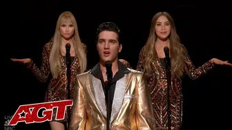 ELVIS Comes Alive To Sing with Simon Cowell, Sofia Vergara and Heidi Klum on America's Got Talent!