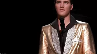 ELVIS Comes Alive To Sing with Simon Cowell, Sofia Vergara and Heidi Klum on America's Got Talent!