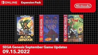 SEGA Genesis - September 2022 Game Updates - Nintendo Switch Online