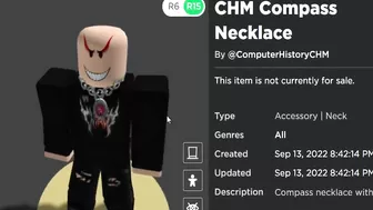 FREE ACCESSORY! HOW TO GET CHM Compass Necklace! (ROBLOX TechQuest Computer History Museum EVENT)