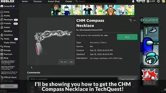 [EVENT] How to get the CHM COMPASS NECKLACE in TECHQUEST | Roblox