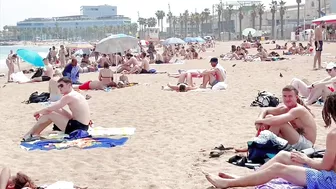 Barcelona beach walk / beach Sant Sebastia / walking Spain best beaches