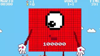 Mario's Mega Numberblocks 1 vs 100.000 Numberblocks in Maze Mayhem | Game Animation