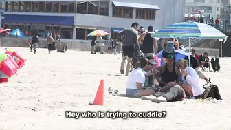 Sitting on Peoples Beach Towels!