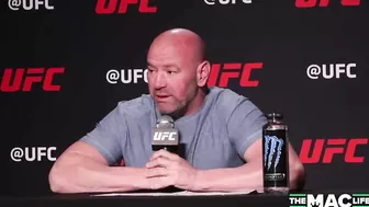 Dana White asked by reporter: “Are kicks to the d*** funny?”