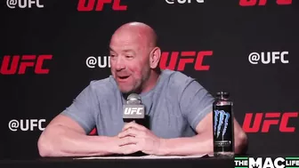 Dana White asked by reporter: “Are kicks to the d*** funny?”