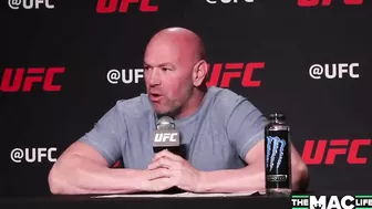 Dana White asked by reporter: “Are kicks to the d*** funny?”