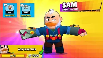 sam brawl stars | sam brawl stars game play | sam brawl pass..