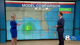 Invest 98L: Comparing forecast models