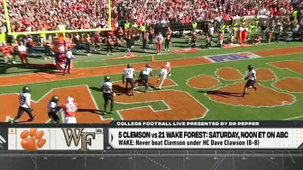 Clemson will make Wake Forest STRUGGLE - Stanford Steve's TOP GAMES to watch | College Football Live