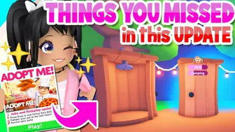 THINGS YOU MISSED IN THE ADOPT ME UPDATE! (roblox)