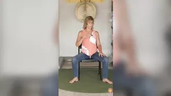 Quick Back Stretches with Sherry Zak Morris, Certified Yoga Therapist #shorts