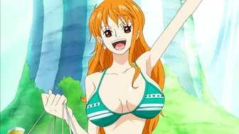 Lady Nami wears a fiery bikini to go shopping, making many boys fall in love