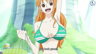 Lady Nami wears a fiery bikini to go shopping, making many boys fall in love