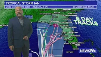 Tropical Storm Ian early Sunday morning update track, models