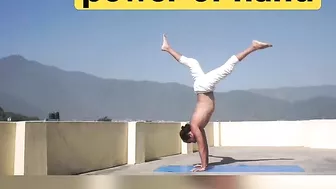 Handstand With Back Bend | Power Yoga Flow #shorts #viralshorts #rishikeshyogavalley