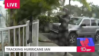 Strong winds, heavy rain coming down in Venice Beach