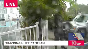 Strong winds, heavy rain coming down in Venice Beach