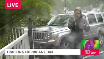 Strong winds, heavy rain coming down in Venice Beach