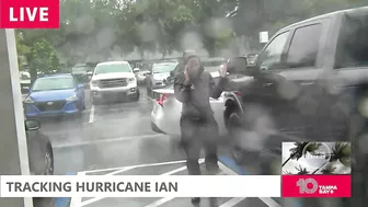 Strong winds, heavy rain coming down in Venice Beach