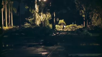 Possible tornado damage spotted in Home Depot parking lot in Delray Beach