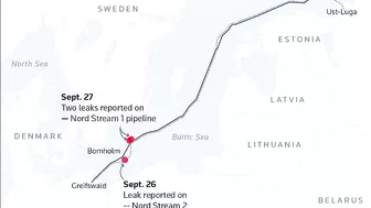 Geolocation of the Nord Stream 1 and Nord Stream 2 Leaks