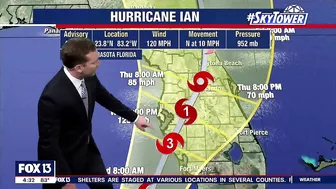 Hurricane Ian set to make landfall along Florida Wednesday evening