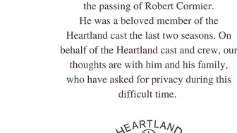 ‘Heartland’ actor Robert Cormier dead at age 33 | Page Six Celebrity News