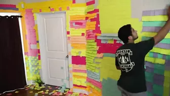 I Covered An Entire House In Sticky Notes