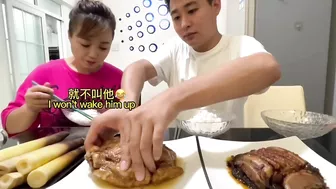 这可不是我给他留的#eating show#eating challenge#husband and wife eating food#eating#mukbang #asmr eating