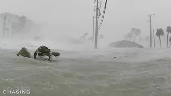 15ft Storm Surge Washes Away Homes in Ft. Myers Beach - Hurricane Ian