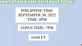 Warriors vs Wizards Japan Games; NBA Shedule Today September 30, 2022; NBA Preseason 2022