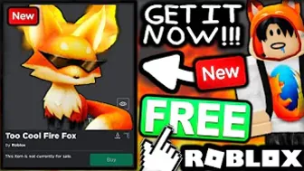 FREE ACCESSORY! HOW TO GET Too Cool Fire Fox! (NEW ROBLOX PROMO CODE ITEM)