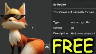 FREE ACCESSORY! HOW TO GET Too Cool Fire Fox! (NEW ROBLOX PROMO CODE ITEM)