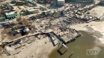 10-02-2022 Fort Myers Beach, FL - Downtown Pier area destroyed