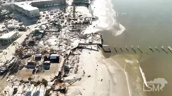 10-02-2022 Fort Myers Beach, FL - Downtown Pier area destroyed