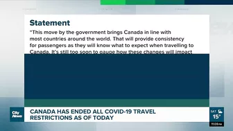 Canada ends all COVID-19 travel restrictions